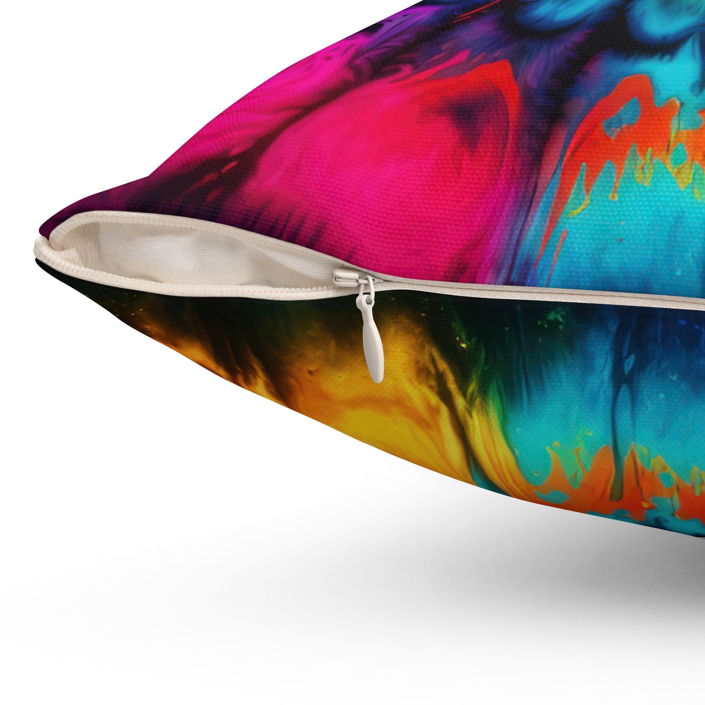 Bold And beautiful Tie Dye Style Two Spun Polyester Square Pillow