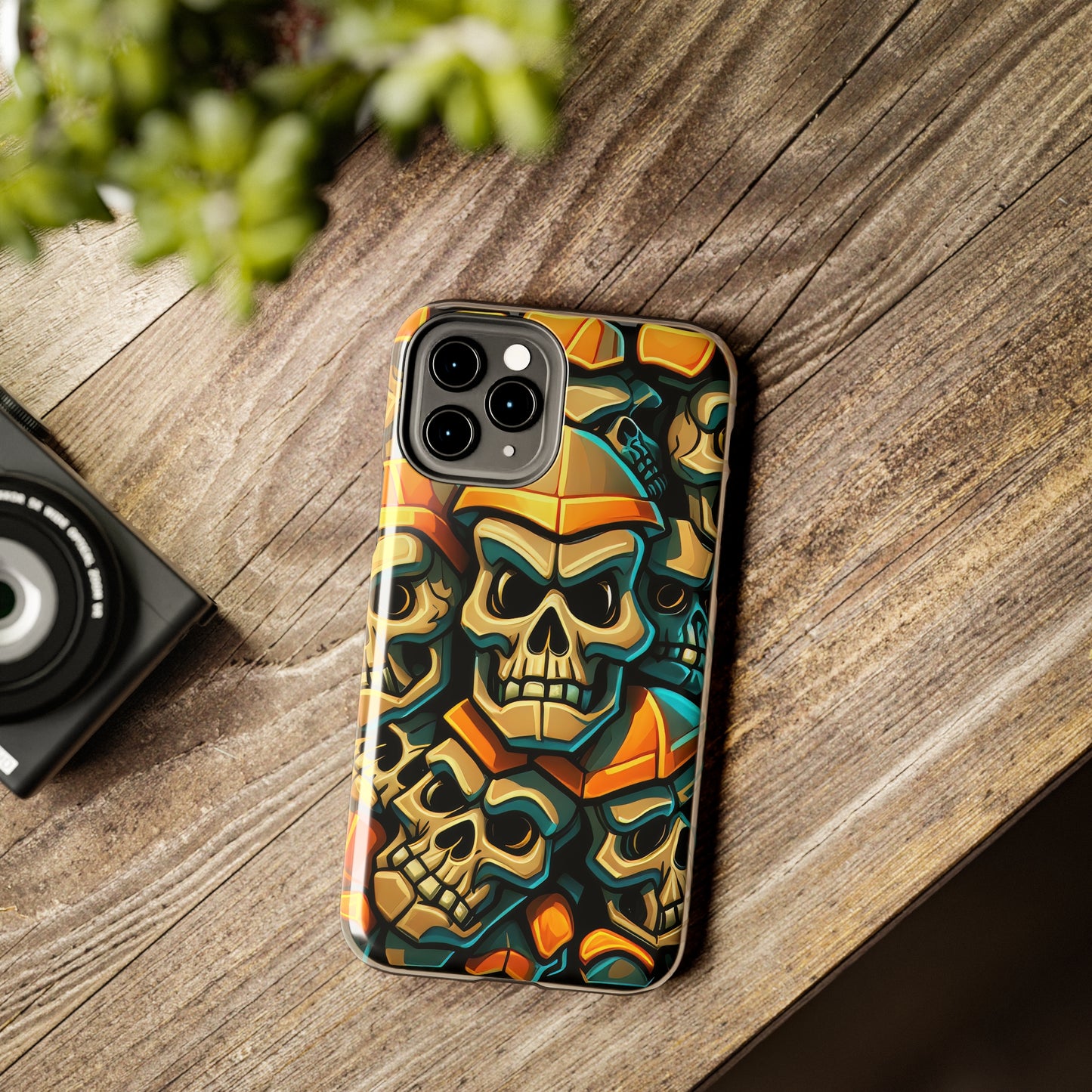 Metallic Chrome Skulls and classic Designed 16 Tough Phone Cases