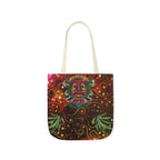 Groovy Island Man Smoking With Marijuana Pot Weed 420 Hands Polyester Canvas Tote Bag (AOP)