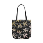 Gold And Black 420 Weed Marijuana Leaf Polyester Canvas Tote Bag (AOP)