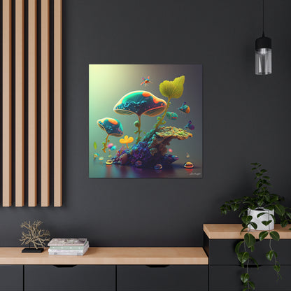 Beautiful Mushroom Luminating Colorful Bliss 6 Canvas Gallery Wraps