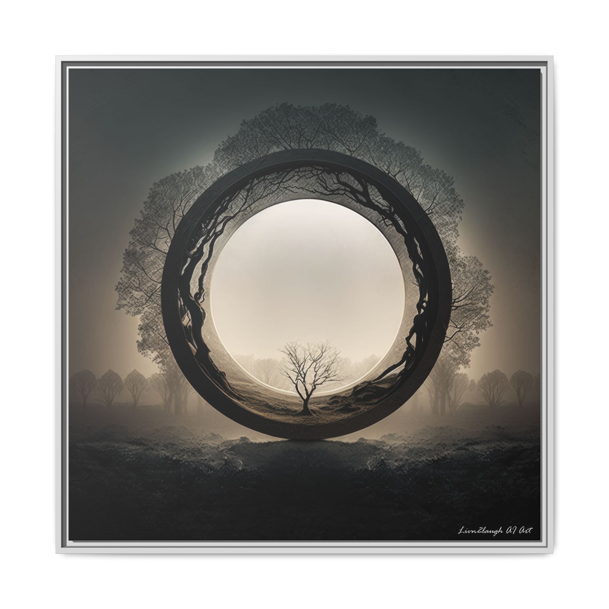 Circle of Stillness, Art Print — Colorful Modern Wall Canvas
