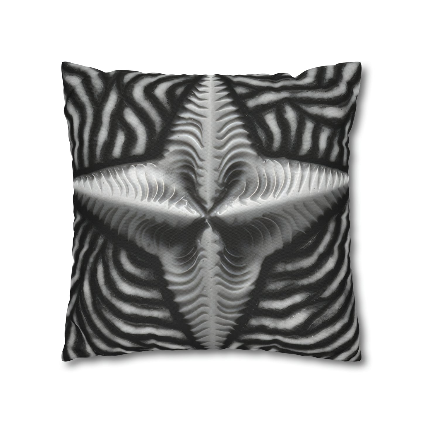 Beautiful Stars Abstract Star Style Black And White Spun Polyester Square Pillow Case