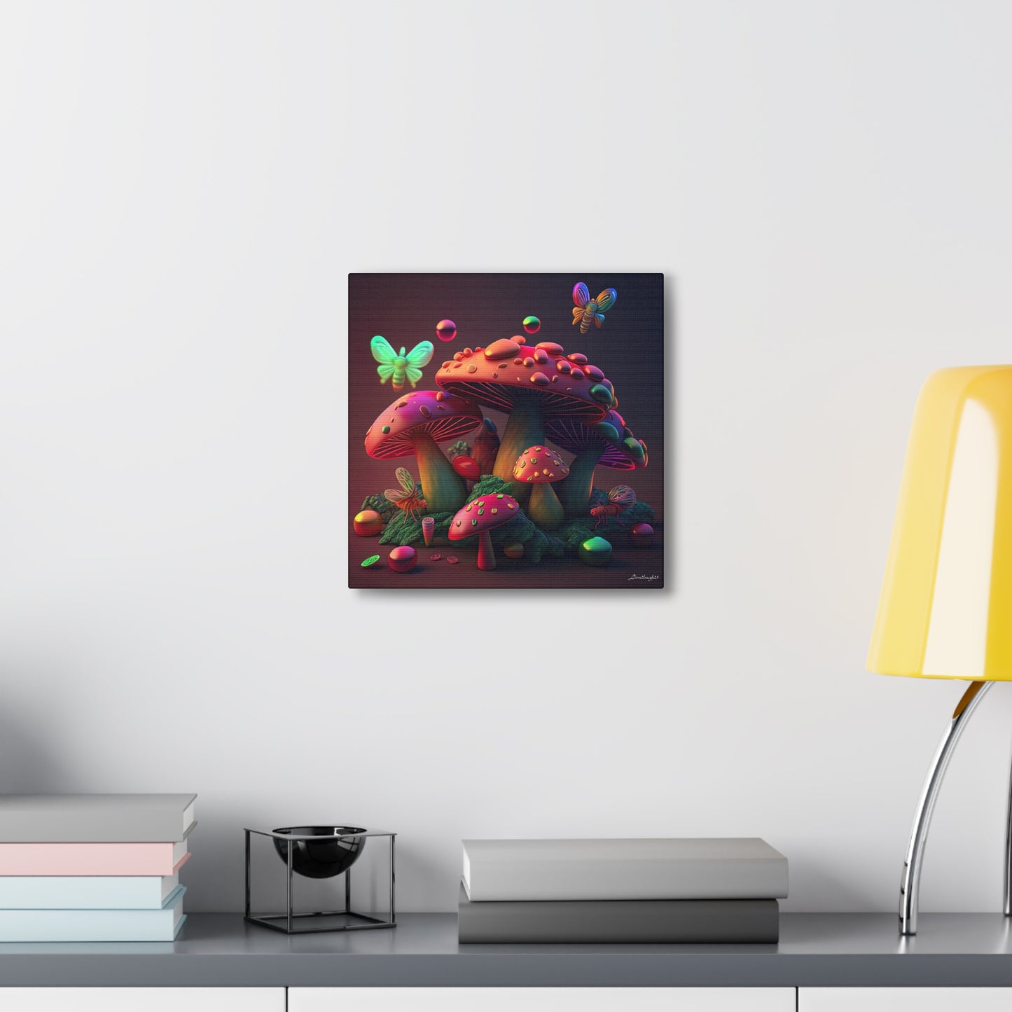 Beautiful Mushroom Luminating Colorful Bliss 8 Canvas Gallery Wraps