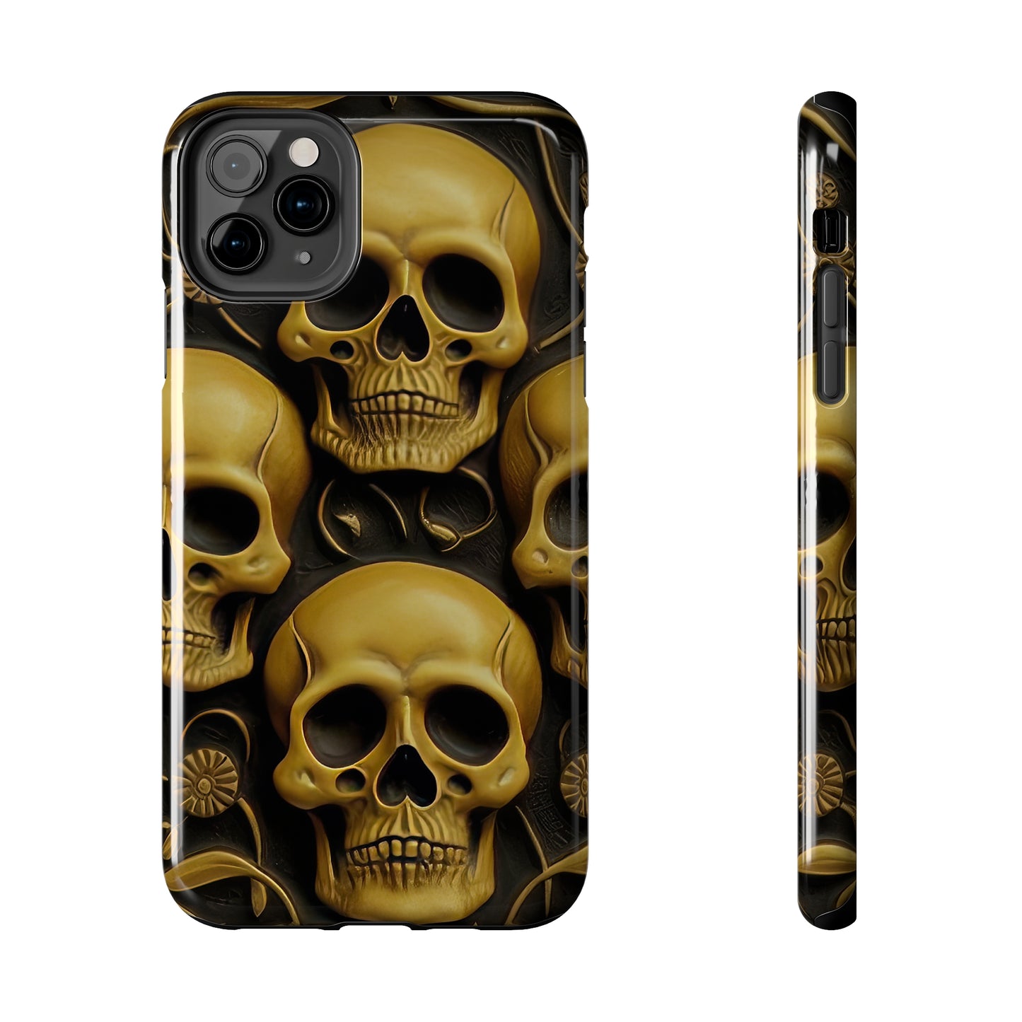 Metallic Chrome Skulls and classic Designed 18 Tough Phone Cases