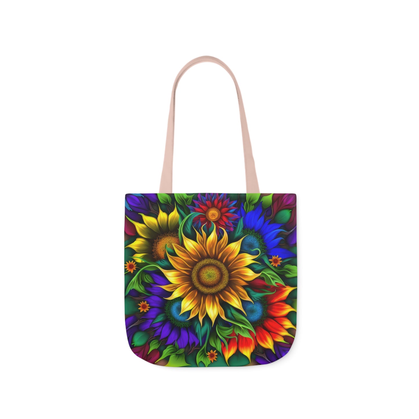 Bold And Beautiful Flowers Style Four Polyester Canvas Tote Bag (AOP)