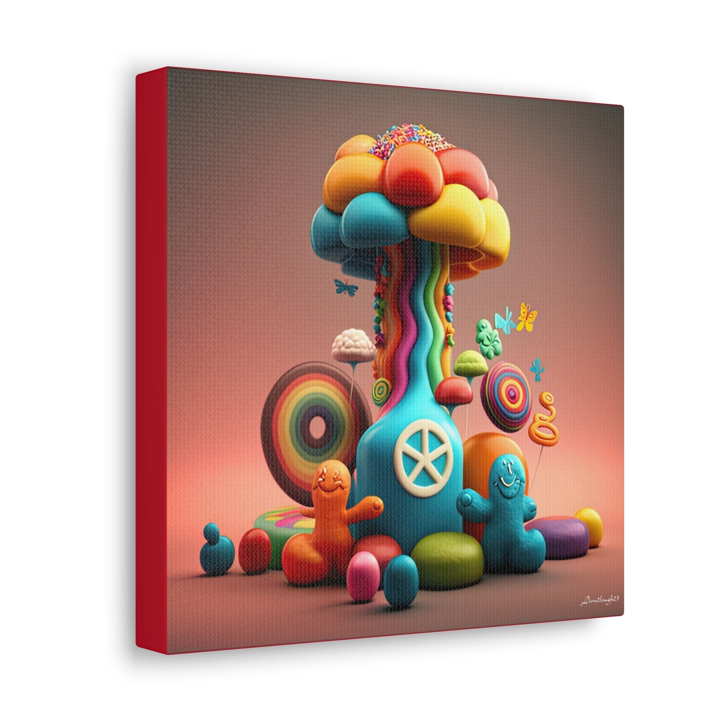 Gummy-Candy Style Mushroom Fun Bliss Canvas Gallery Wraps