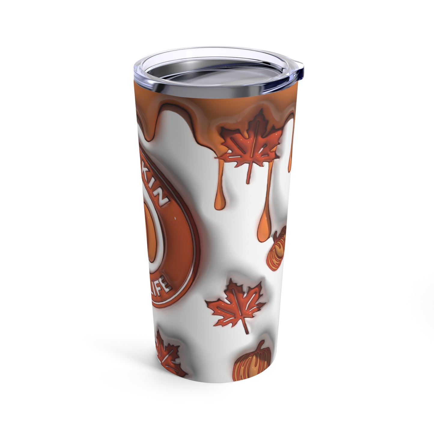 Pumpkins Spice Life 3-D Puffy Halloween Tumbler 20oz