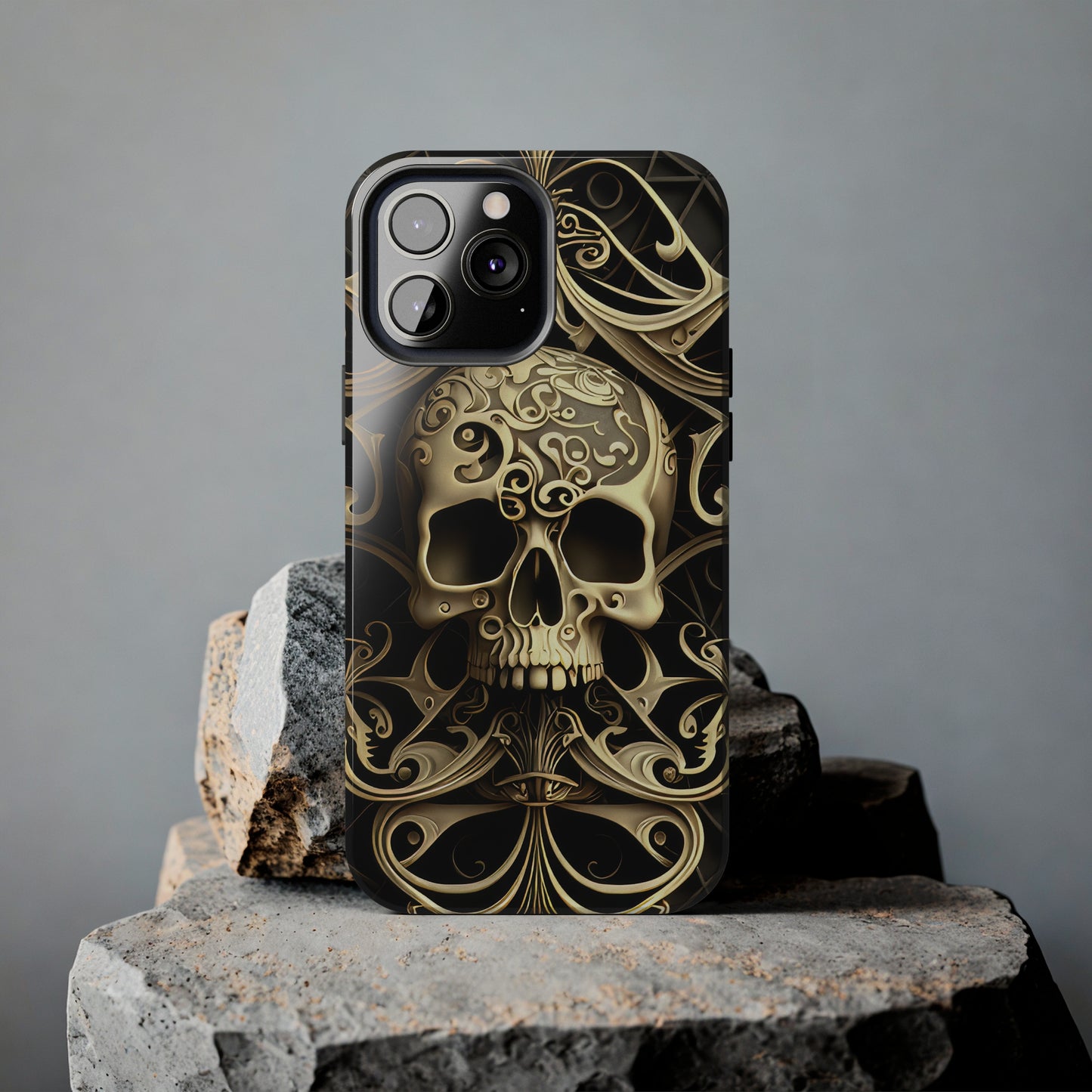 Metallic Chrome Skulls and classic Designed 7 Tough Phone Cases