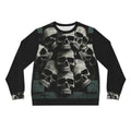 Metallic Chrome Skulls and classic Designed Background Style 9 Lightweight Sweatshirt (AOP)