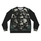 Metallic Chrome Skulls and classic Designed Background Style 9 Lightweight Sweatshirt (AOP)