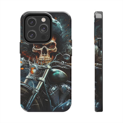 Skull Motorcycle Rider, Ready to Tear Up Road On Beautiful Bike 9 Tough Phone Cases