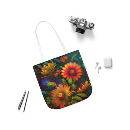 Bold And Beautiful Flowers Style One Polyester Canvas Tote Bag (AOP)