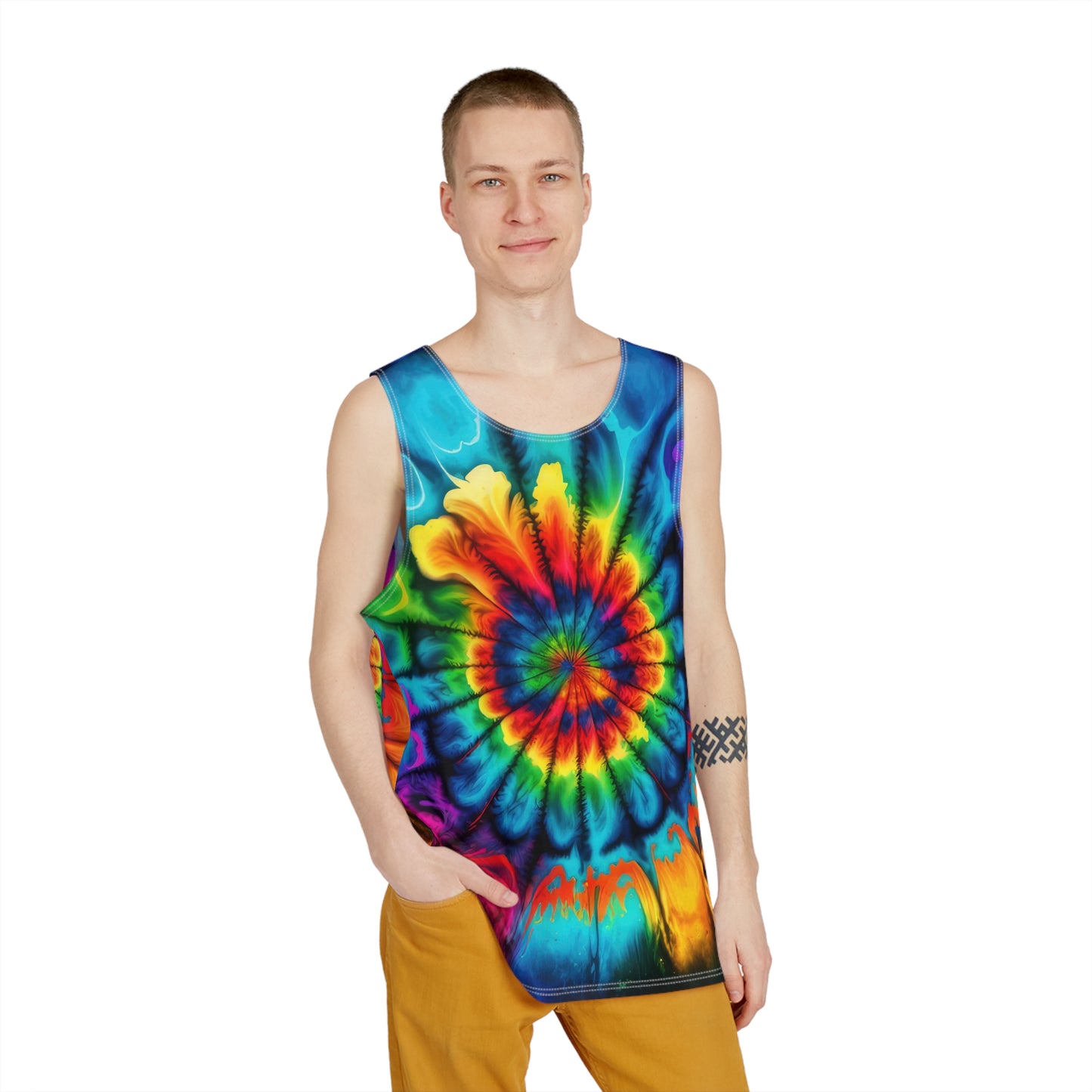 Bold And Beautiful Tie Dye Style Two Men's Tank (AOP)