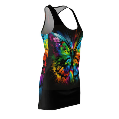 Bold And Beautiful Tie Dye Style Four Women's Cut & Sew Racerback Dress (AOP)