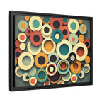 Gathered Circles, Matte Canvas, Framed (Multi-color)