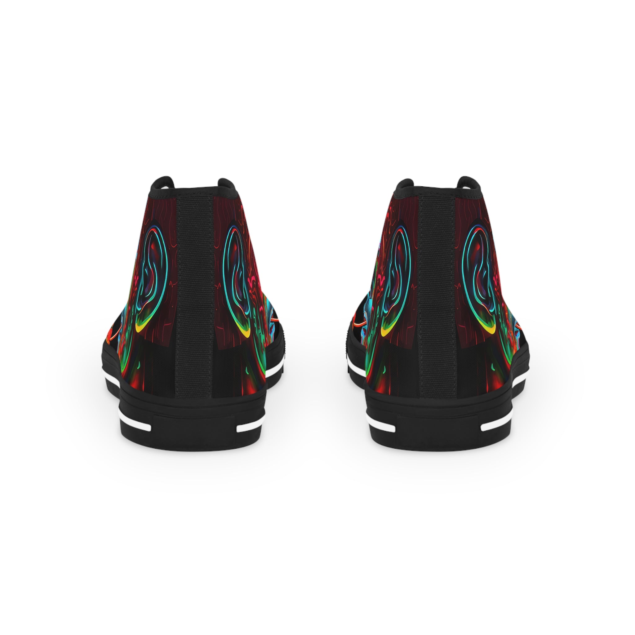 Hip Man Holding a burger Smoking Men's High Top Sneakers