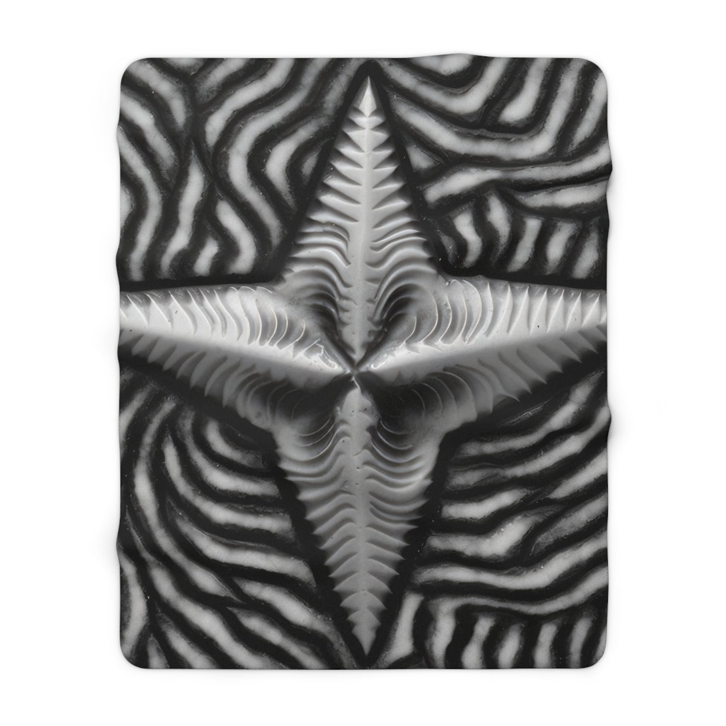 Beautiful Stars Abstract Star Style Black And White Sherpa Fleece Blanket