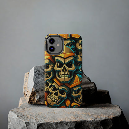 Metallic Chrome Skulls and classic Designed 16 Tough Phone Cases