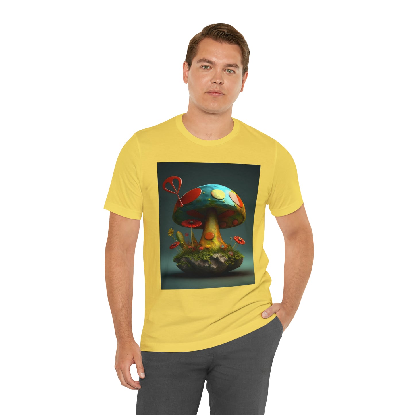 Hippie Mushroom Color Candy Style Design Style 4 Unisex Jersey Short Sleeve Tee