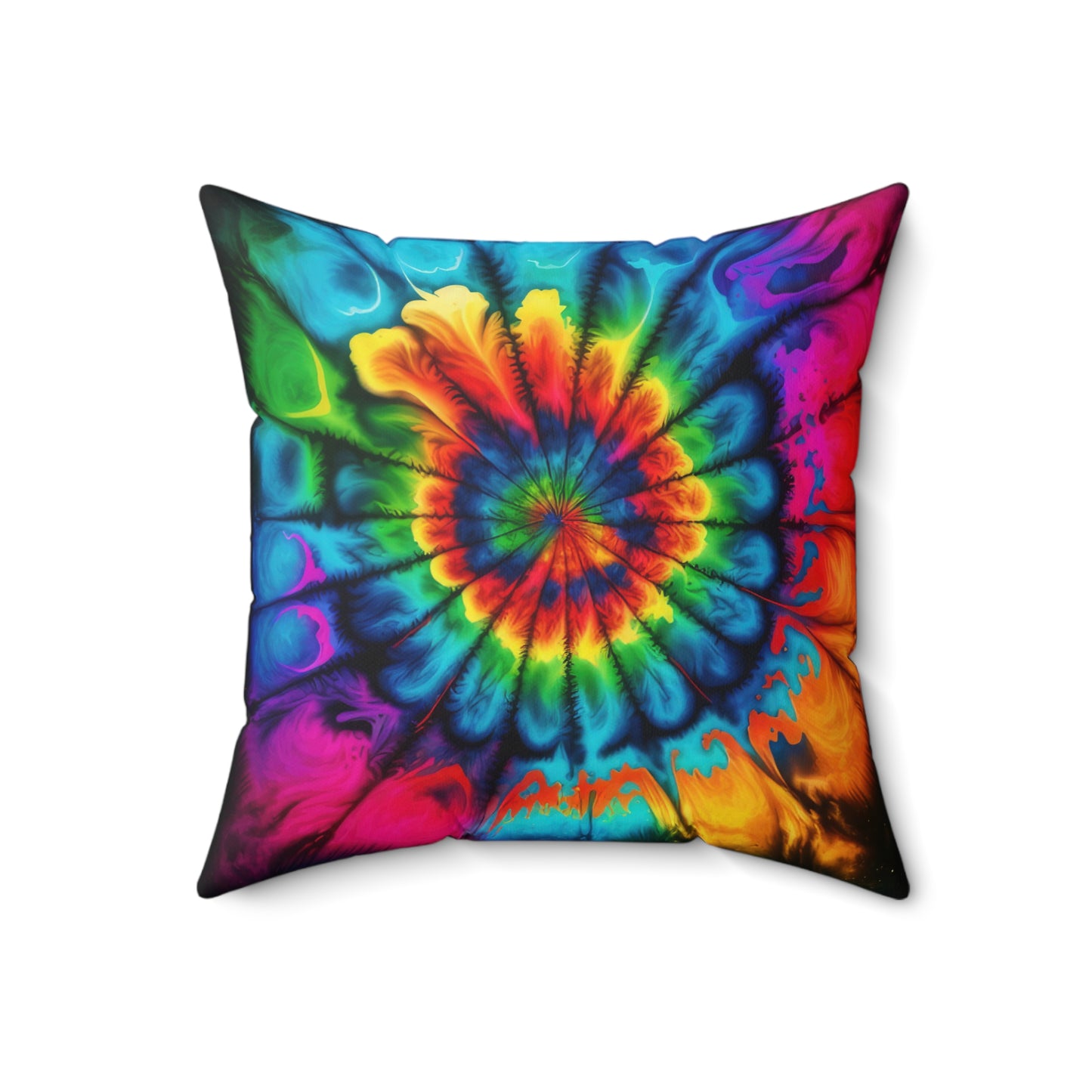 Bold And beautiful Tie Dye Style Two Spun Polyester Square Pillow