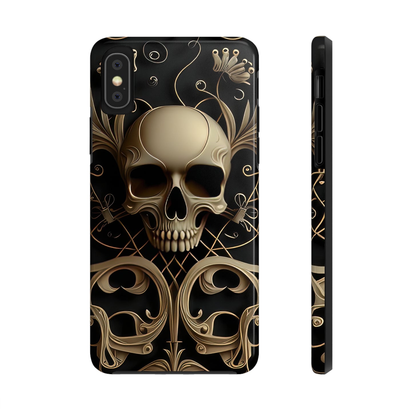 Metallic Chrome Skulls and classic Designed 1 Tough Phone Cases