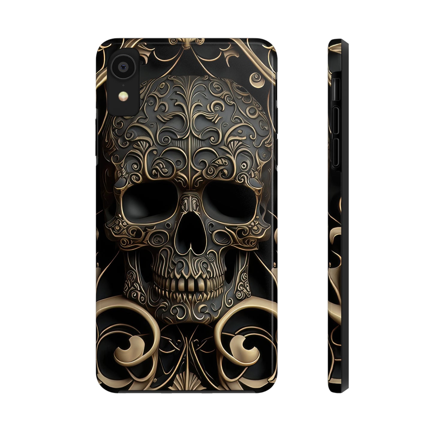 Metallic Chrome Skulls and classic Designed 2 Tough Phone Cases