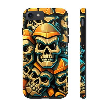 Metallic Chrome Skulls and classic Designed 16 Tough Phone Cases