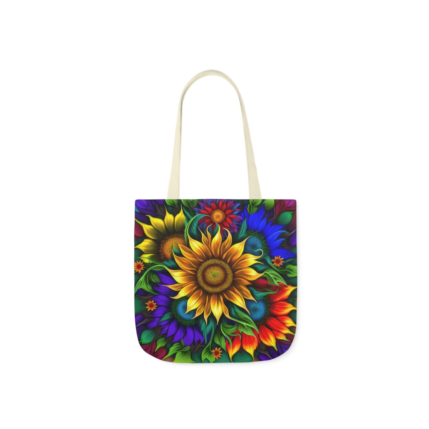 Bold And Beautiful Flowers Style Four Polyester Canvas Tote Bag (AOP)