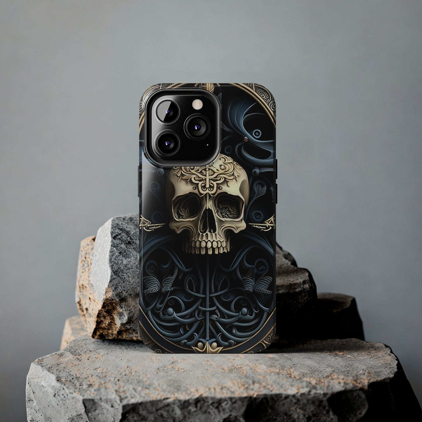 Metallic Chrome Skulls and classic Designed 6 Tough Phone Cases