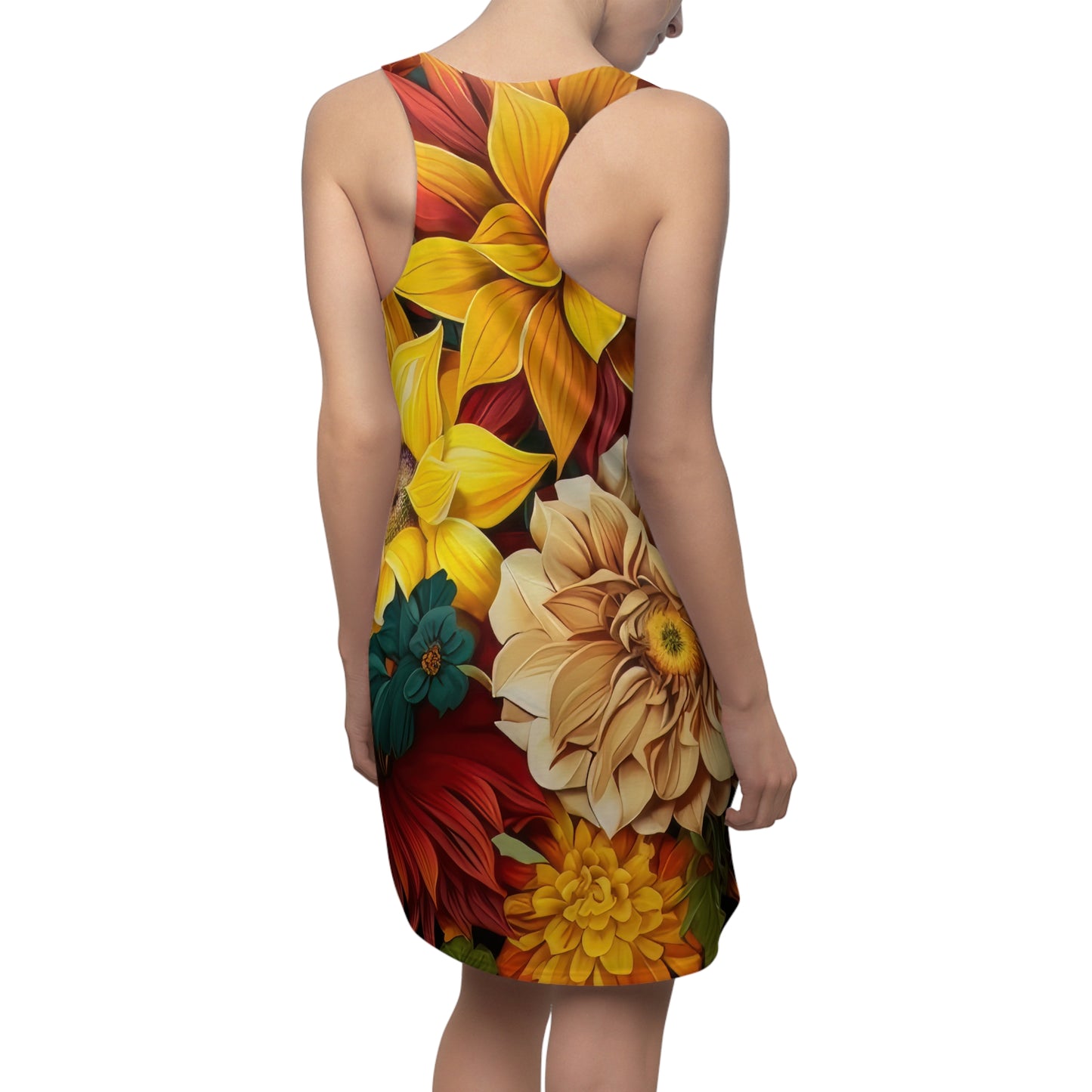 Bold And Beautiful Designed flowers Style Six Women's Cut & Sew Racerback Dress (AOP)