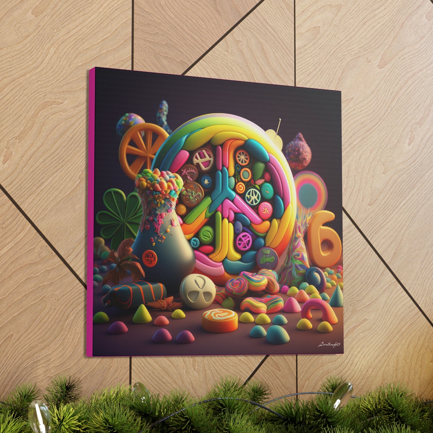 Fantastic Gummie Hippie Peace Sign 2 Canvas Gallery Wraps