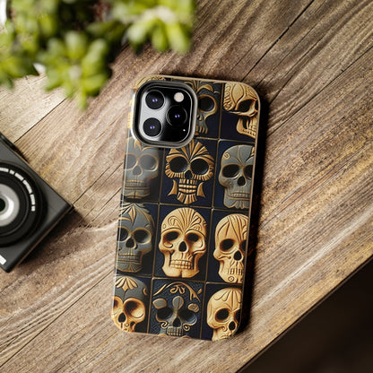 Metallic Chrome Skulls and classic Designed 17 Tough Phone Cases