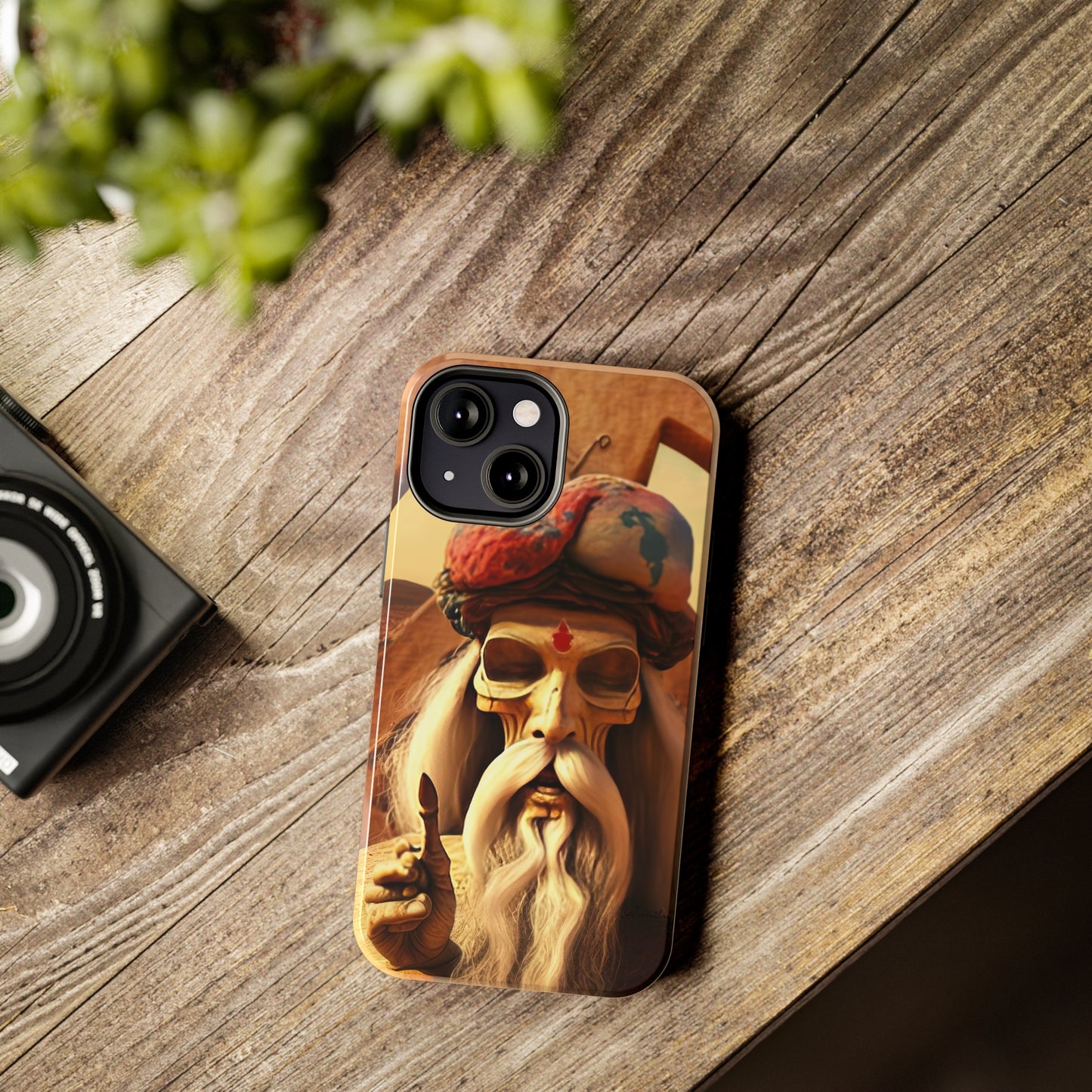 Wise Man In Dessert With Beard And Peace Sign Tough Phone Cases