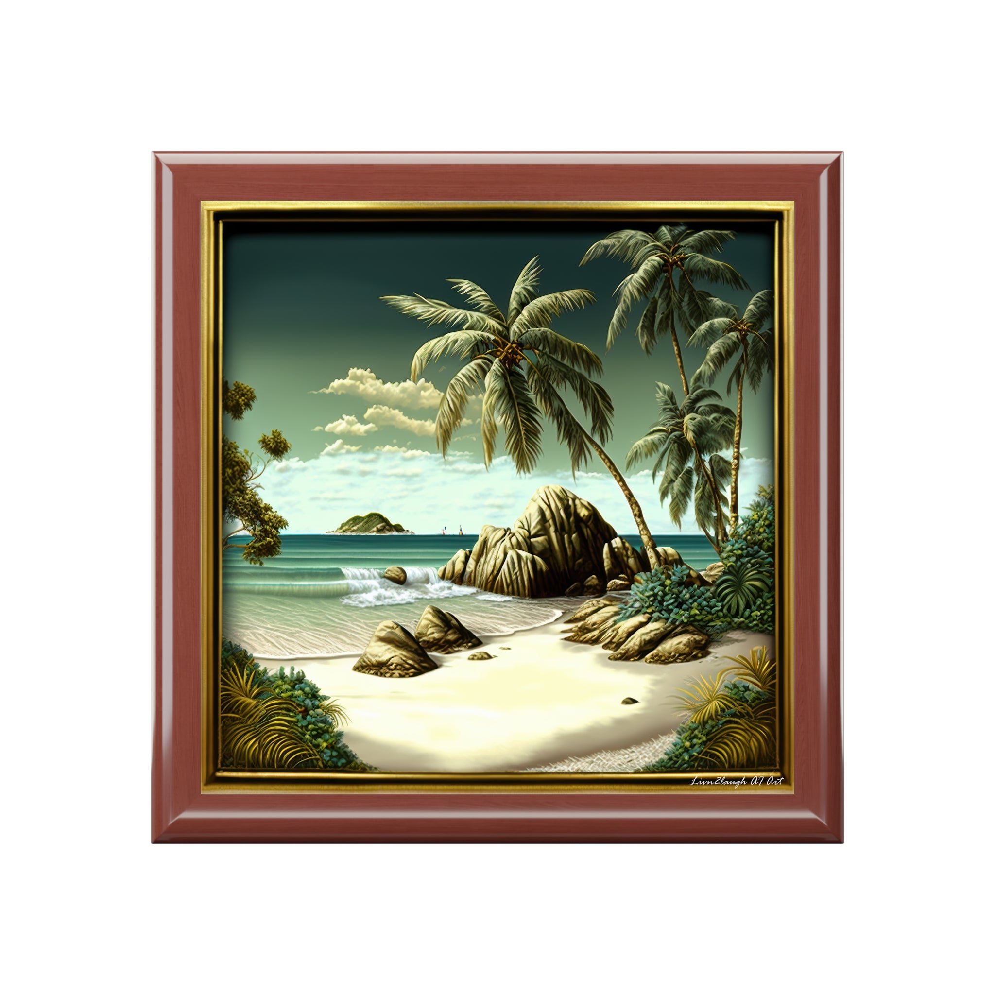 Quiet Palms, Golden Shore, Jewelry- Stash -Collection Box