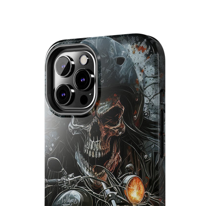 Skull Motorcycle Rider, Ready to Tear Up Road On Beautiful Bike 6 Tough Phone Cases