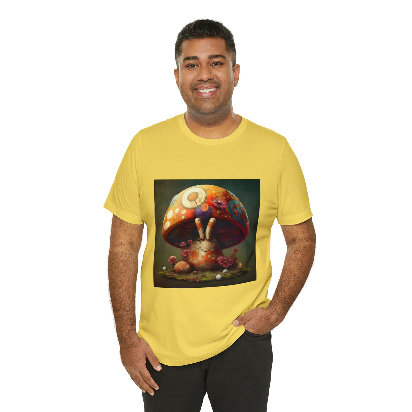 Hippie Mushroom Color Candy Style Design Style 8 Unisex Jersey Short Sleeve Tee