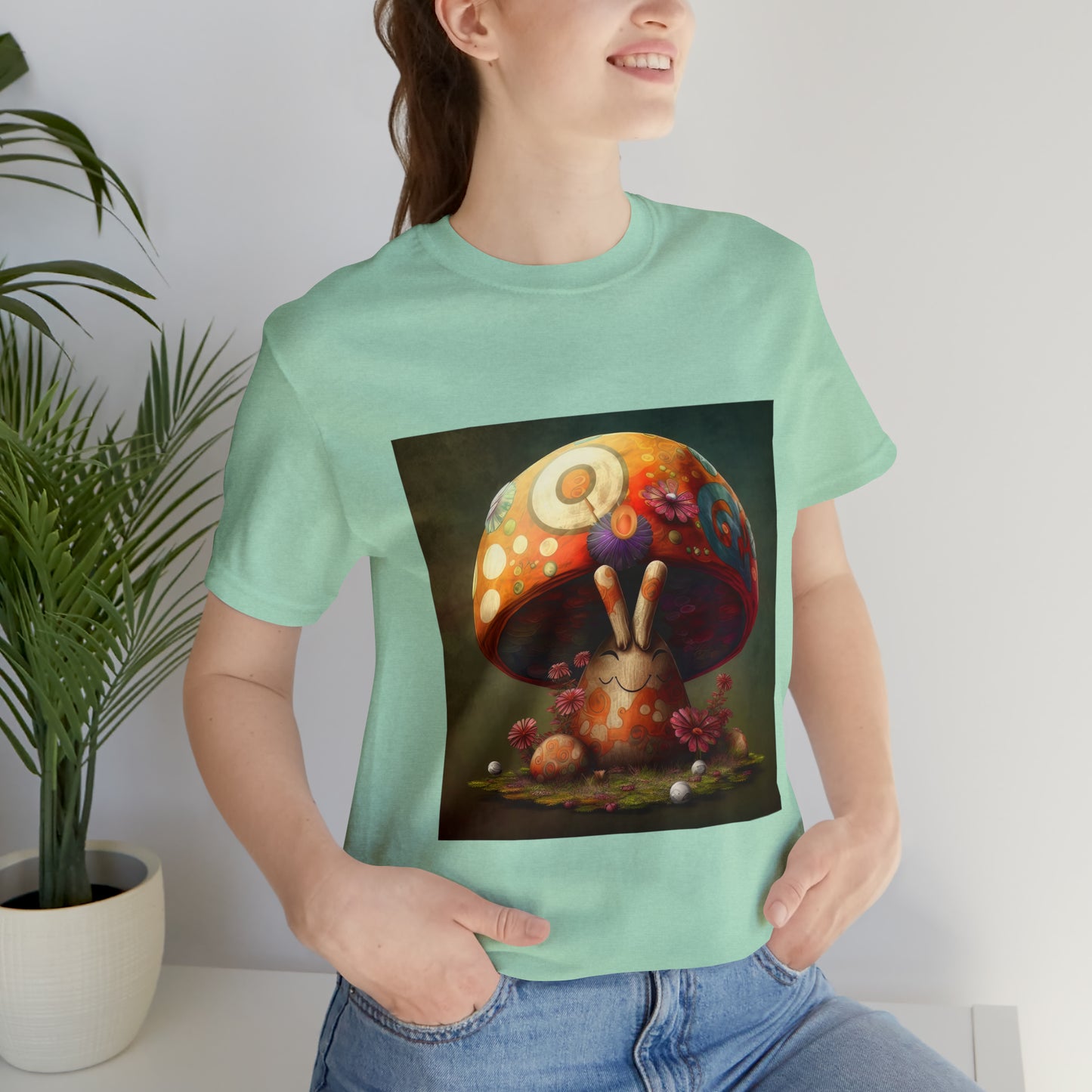 Hippie Mushroom Color Candy Style Design Style 8 Unisex Jersey Short Sleeve Tee