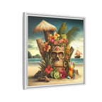Tiki Dreams by the Shore, Art Print — Colorful Modern Wall Canvas