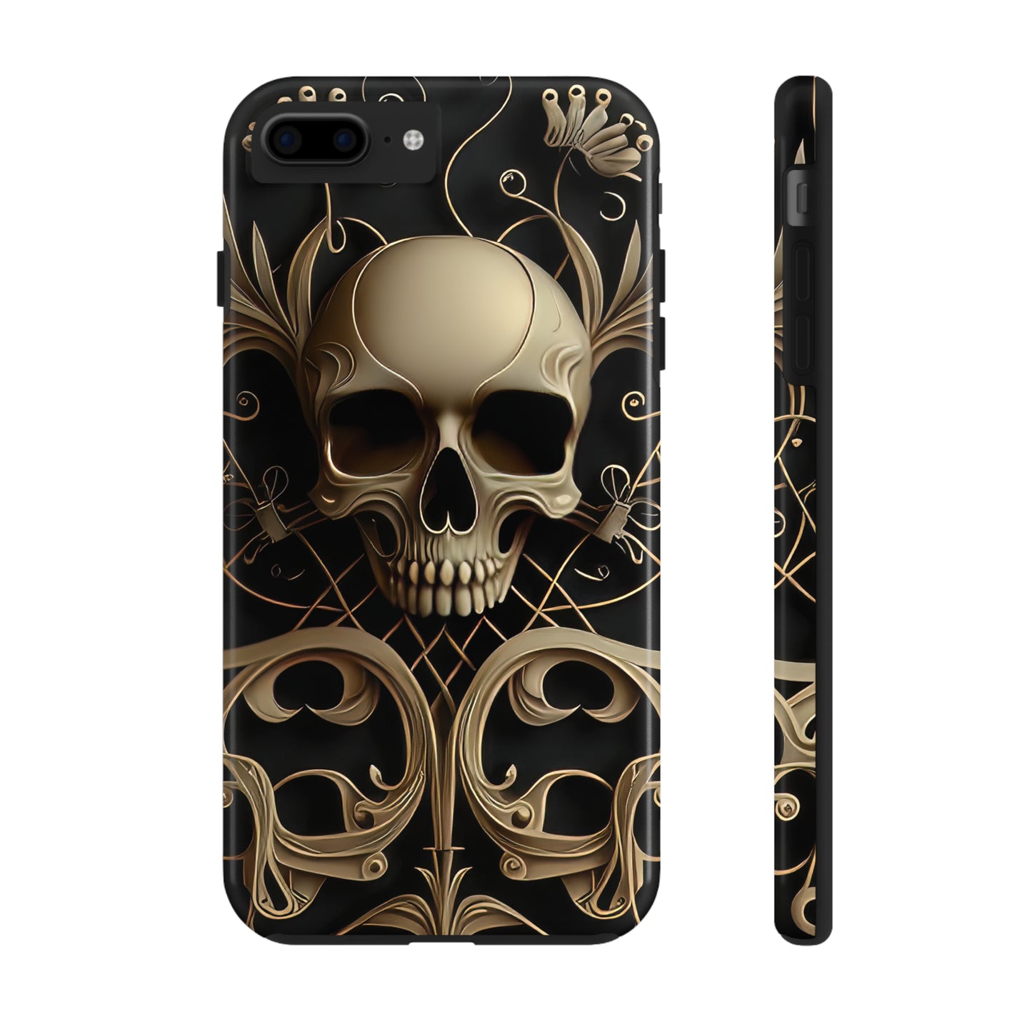 Metallic Chrome Skulls and classic Designed 1 Tough Phone Cases