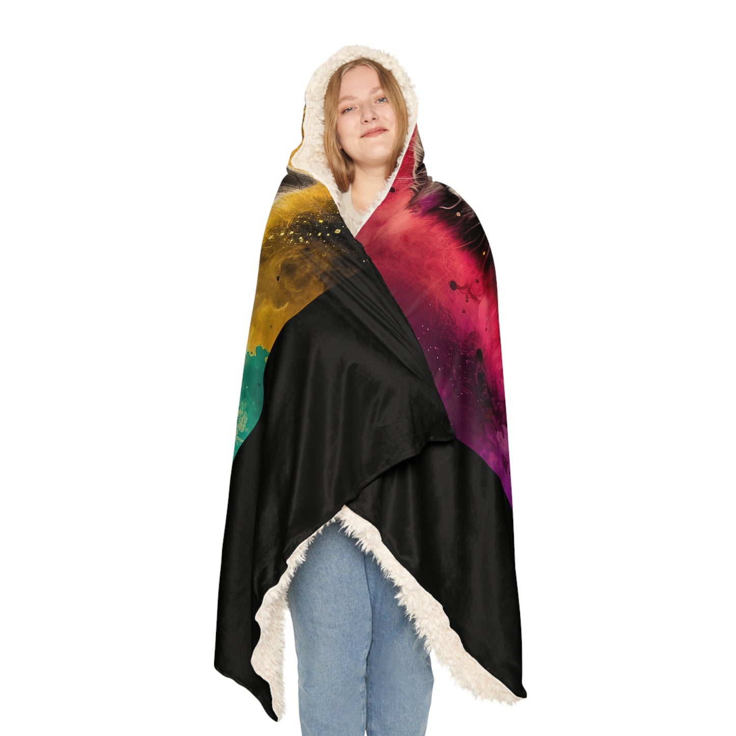 Bold And Beautiful Tie Die Cat Style One Snuggle Blanket