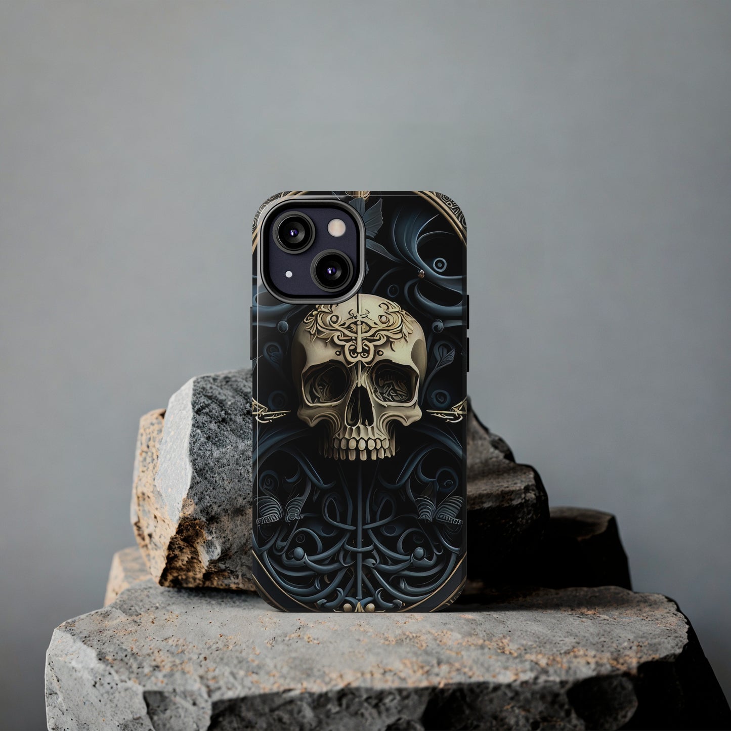 Metallic Chrome Skulls and classic Designed 6 Tough Phone Cases