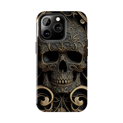 Metallic Chrome Skulls and classic Designed 2 Tough Phone Cases