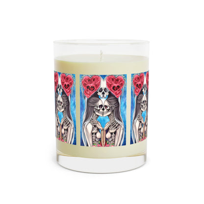 Love Shows No Time Boundaries Skulls,  Loewenkind Creations Scented Candle - Full Glass, 11oz