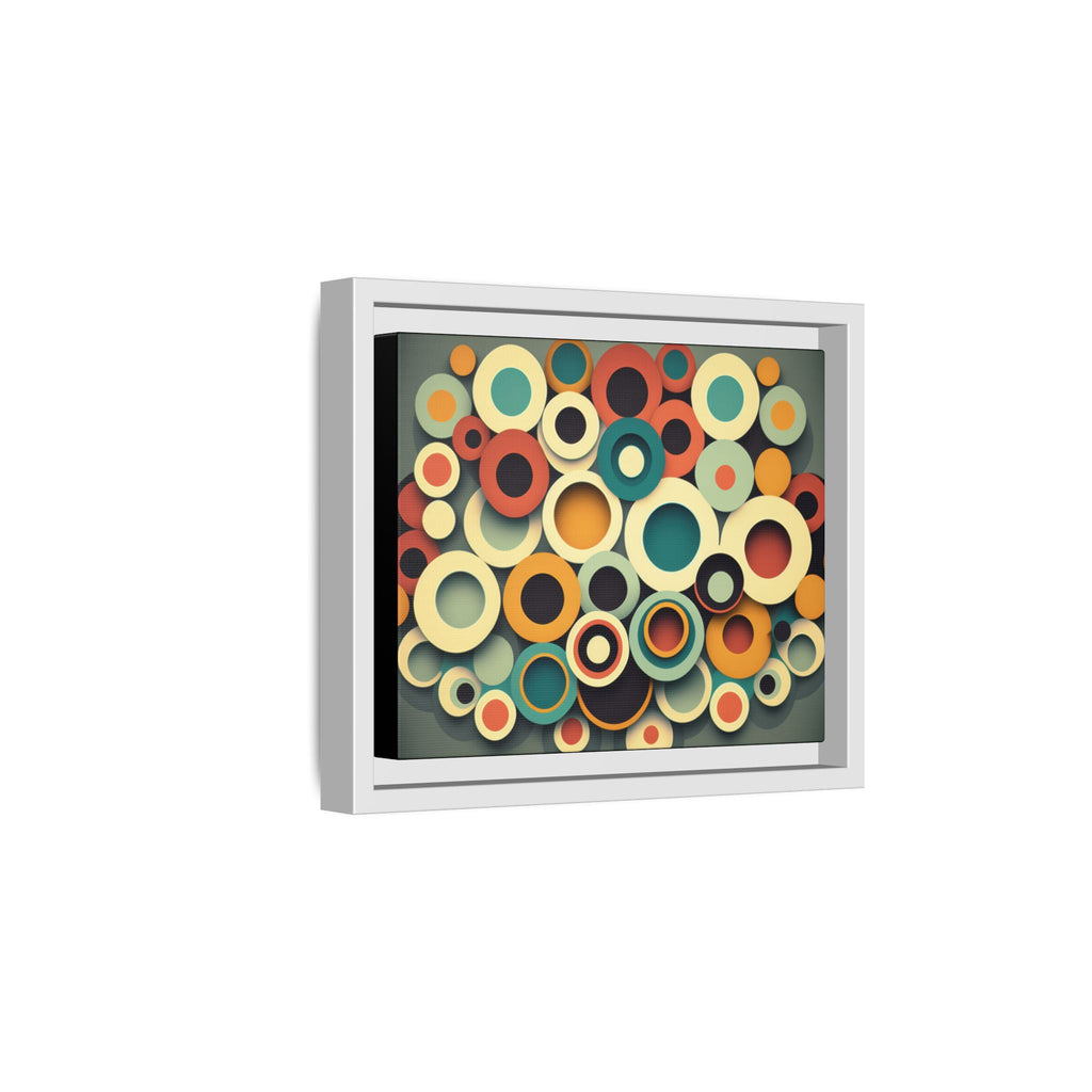 Gathered Circles, Matte Canvas, Framed (Multi-color)