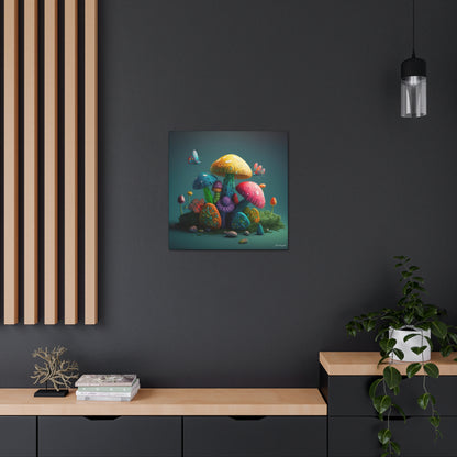 Beautiful Mushroom Luminating Colorful Bliss 4 Canvas Gallery Wraps