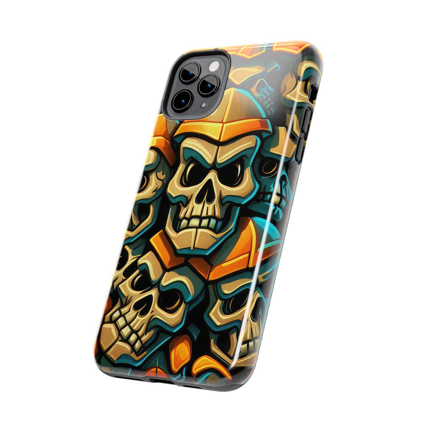 Metallic Chrome Skulls and classic Designed 16 Tough Phone Cases