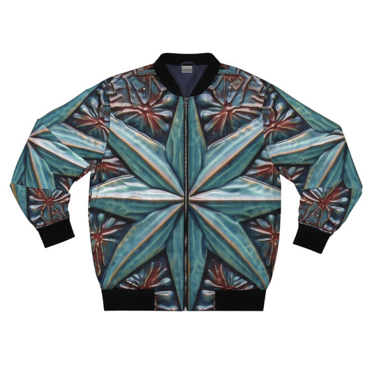 Beautiful Stars Abstract Star Style Blue And Red Men's Bomber Jacket (AOP)
