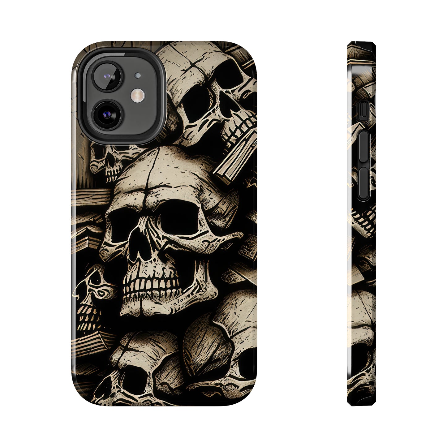 Metallic Chrome Skulls and classic Designed 14 Tough Phone Cases