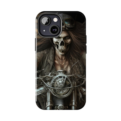 Skull Motorcycle Rider, Ready to Tear Up Road On Beautiful Bike 10 Tough Phone Cases